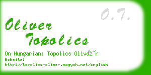 oliver topolics business card